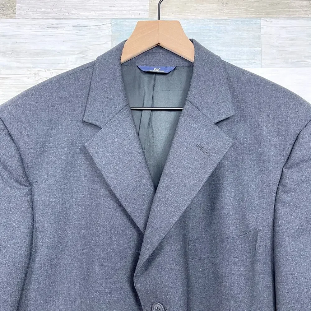 Brooks Brothers 346 Stretch Wool Suit Gray 3 Button Mens 41L Jacket 36R Pants